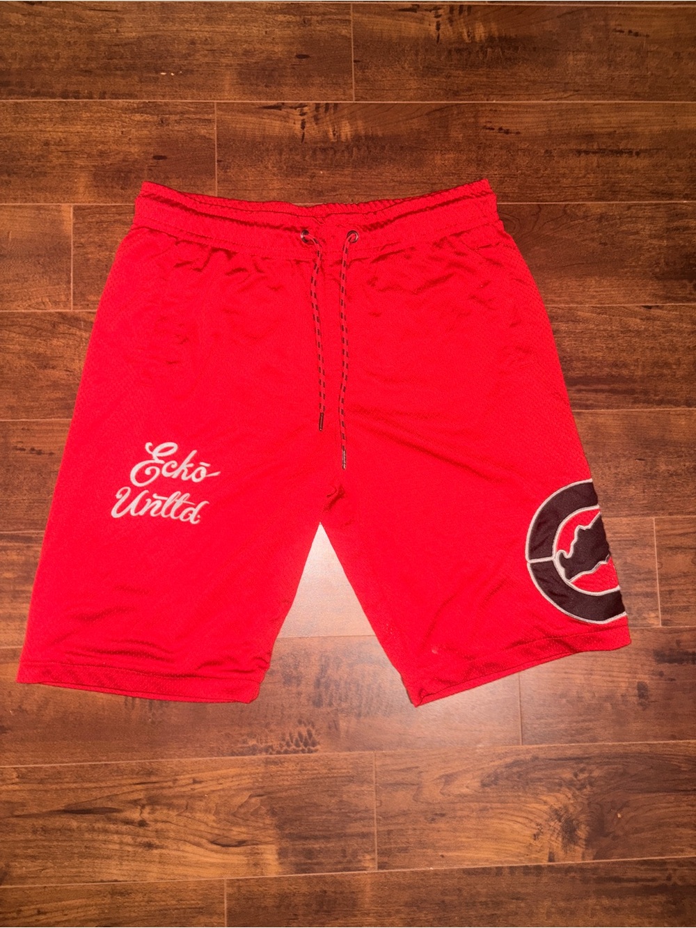 Ecko Unlimited Bright Red Men’s Athletic Shorts with Logo